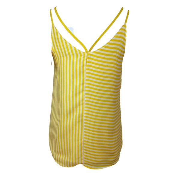 Geometric Striped Strappy Chiffon Top - Picture 2 of 5